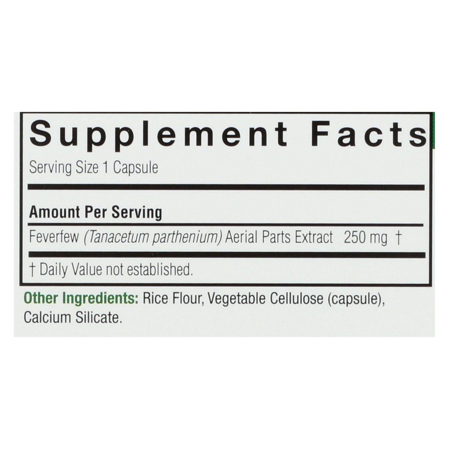 Nature's Answer - Hierba matricaria - 90 cápsulas vegetarianas