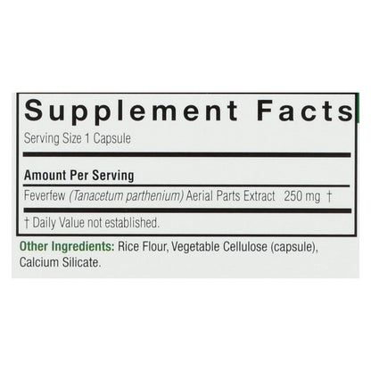 Nature's Answer - Hierba matricaria - 90 cápsulas vegetarianas