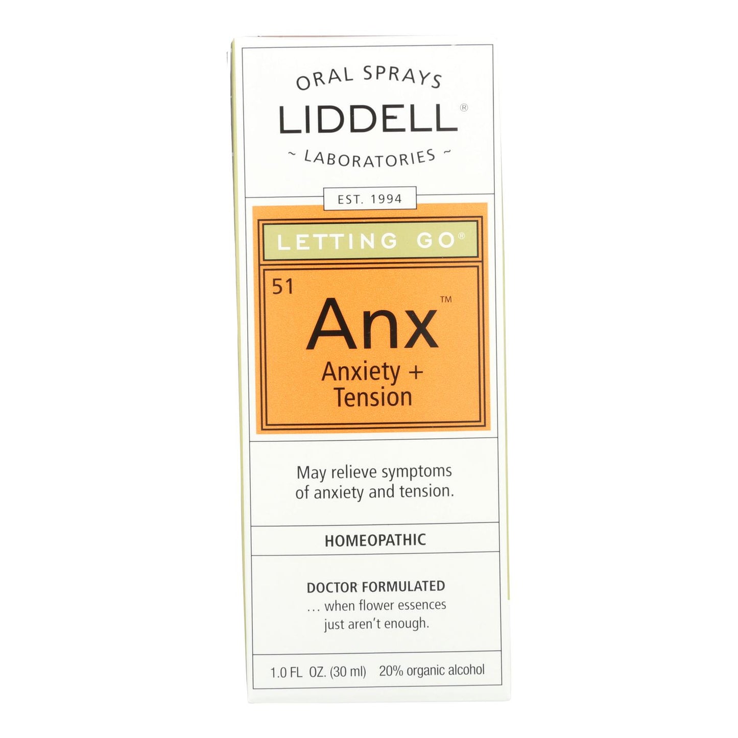 Liddell Homeopathic Letting Go Anxiety Spray - 1 Fl Oz