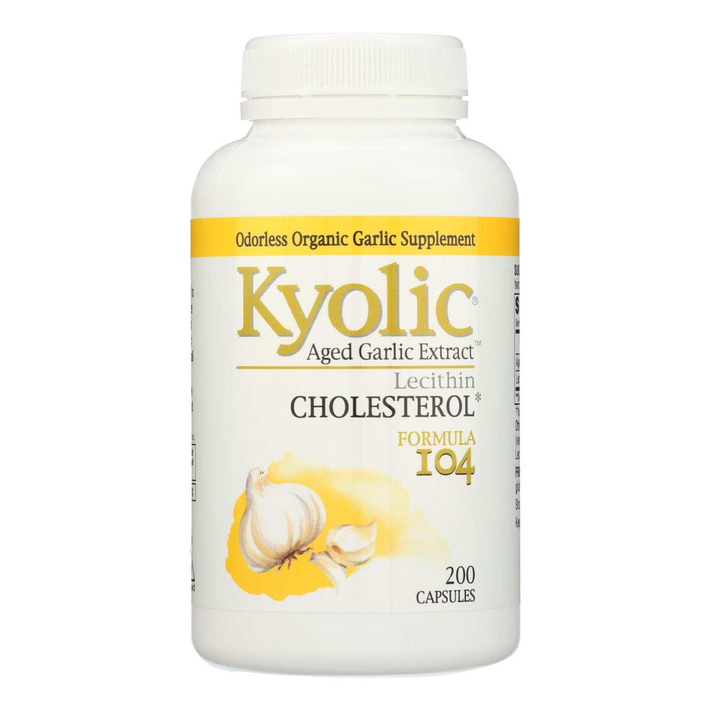 Kyolic - Aged Garlic Extract Cholesterol Formula 104 - 200 Capsules