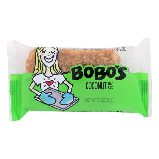 Bobo's 燕麦棒 - 全天然 - 椰子 - 3 盎司 - 一箱 12 块