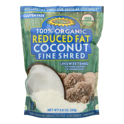 Let's Do Organics Coco rallado orgánico ligero - Caja de 12 - 8.8 oz.