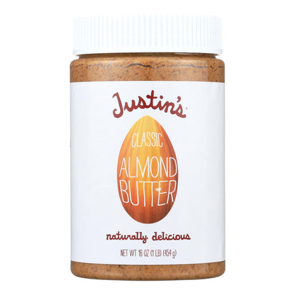 Justin's Nut Butter 杏仁酱 - 经典 - 6 盒装 - 16 盎司。