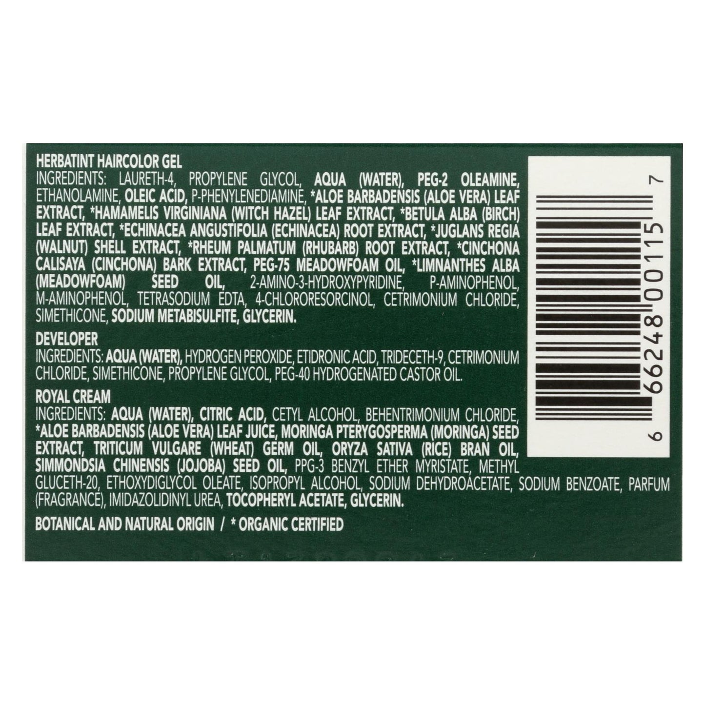 Tinte permanente para el cabello en gel a base de hierbas Herbatint, 4 m, castaño caoba, 135 ml