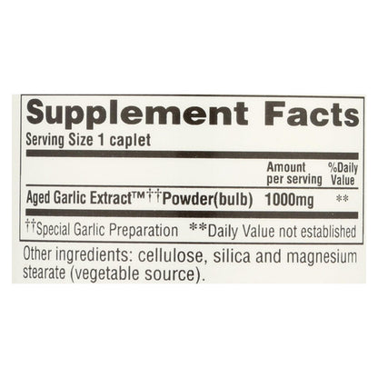 Kyolic - Extracto de ajo añejado, una vez al día, para el sistema cardiovascular, 1000 mg, 30 comprimidos