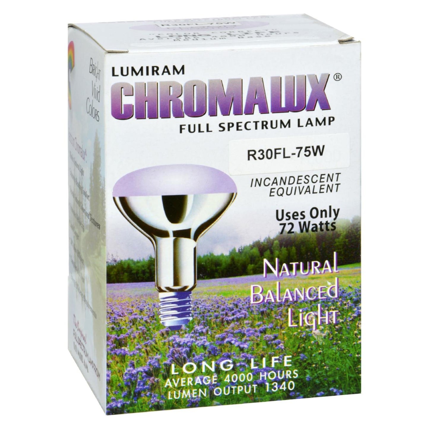 Chromalux 75 瓦磨砂反射泛光灯 - 1 个灯泡