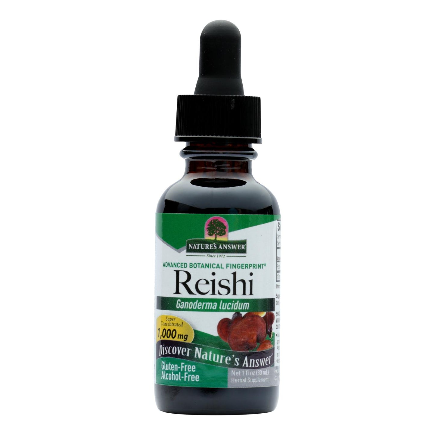 Respuesta de la naturaleza - Cuerpo fructífero de reishi sin alcohol - 1 fl oz