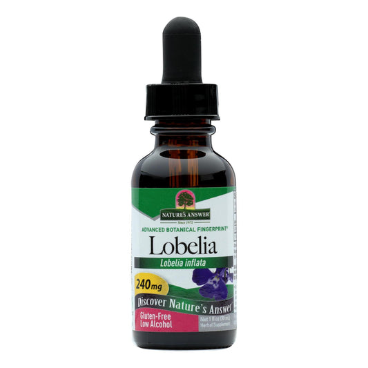 Nature's Answer - Alcohol orgánico de hierba lobelia - 1 oz