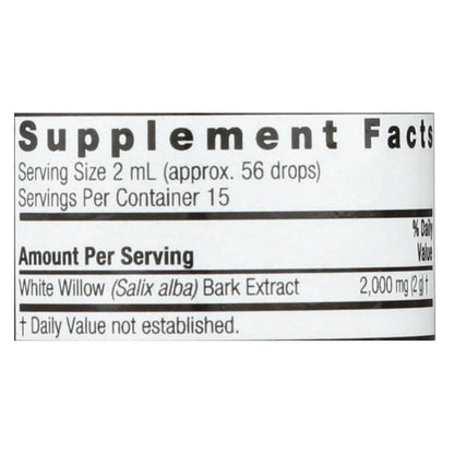 Nature's Answer - White Willow Bark Alcohol Free - 1 Fl Oz