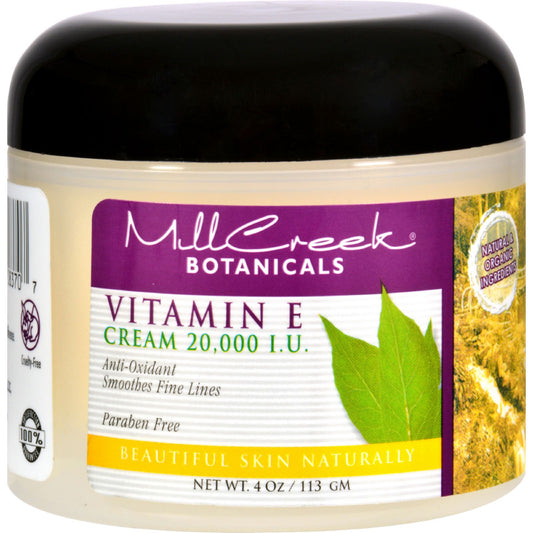 Crema con vitamina E de Mill Creek Botanicals - 20 000 UI - 4 oz