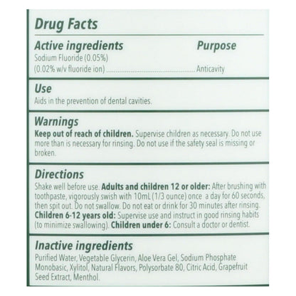 Enjuague bucal anticaries con flúor para dientes y encías saludables de Natural Dentist - Menta fresca - 16,9 oz