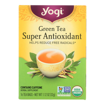 Yogi Green Tea Super Anti-oxidant - 16 Tea Bags - Case Of 6