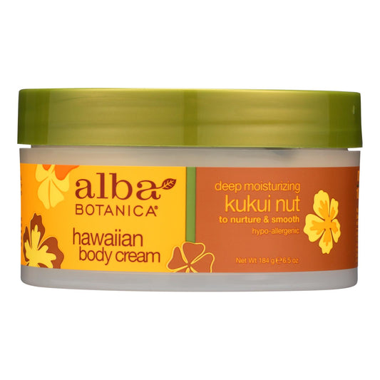 Alba Botanica - Hawaiian Body Cream Kukui Nut - 6.5 Oz