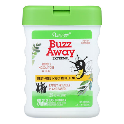 Dispensador de toallitas repelentes Quantum Buzz Away Extreme, 25 toallitas