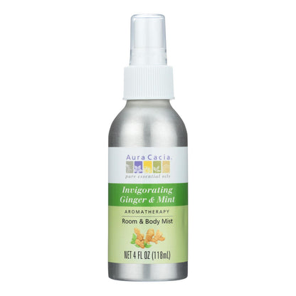 Aura Cacia - Aromaterapia Niebla Jengibre Menta - 4 Fl Oz