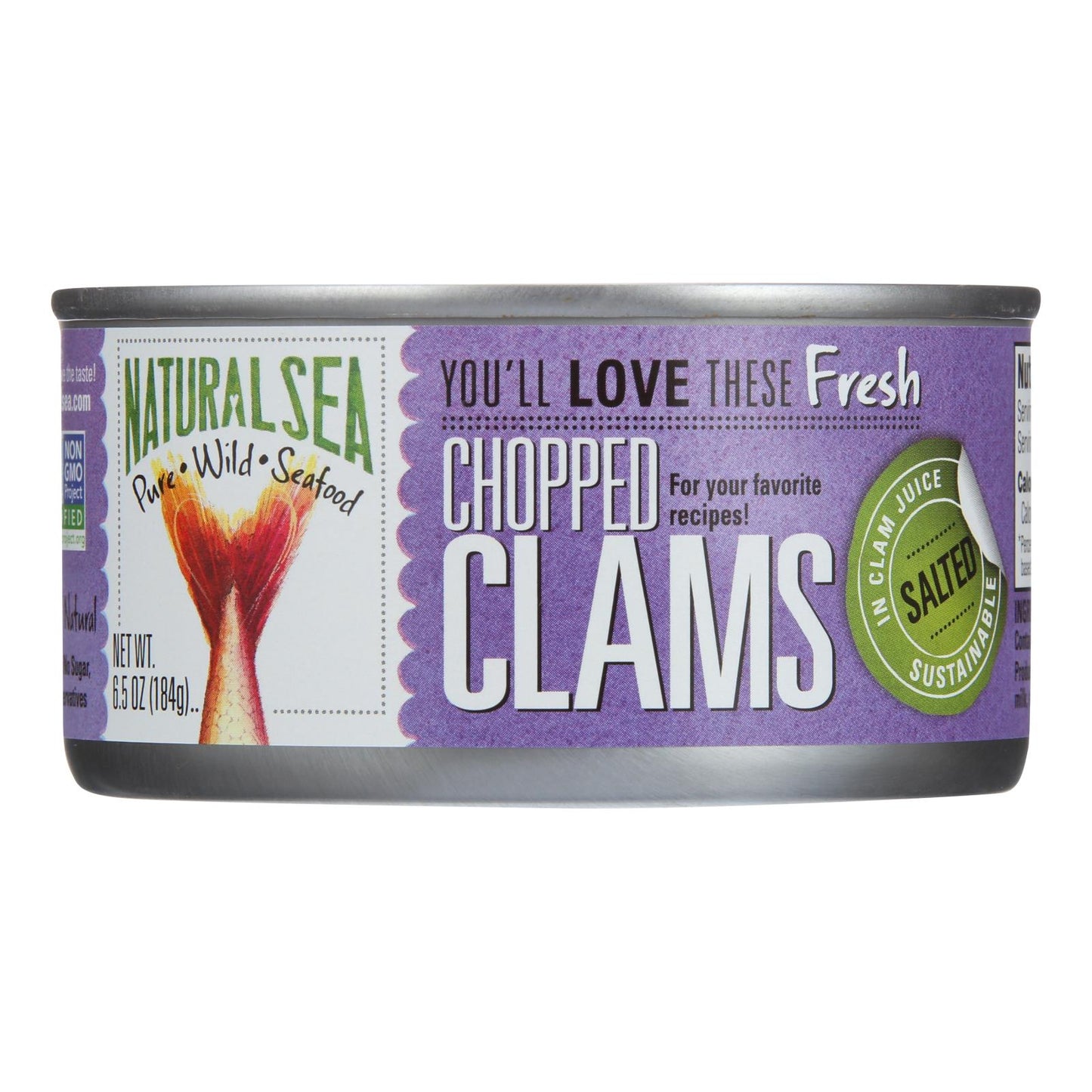 Natural Sea Clams - Chopped - Salted - 6.5 Oz - Case Of 12