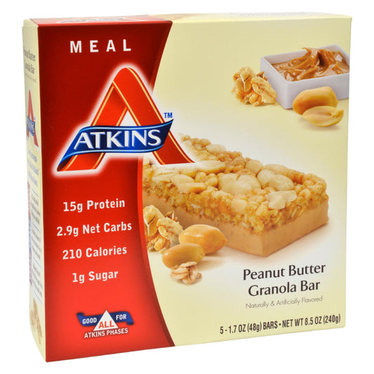 Barras de granola con mantequilla de maní Atkins Advantage Bar - 5 barras