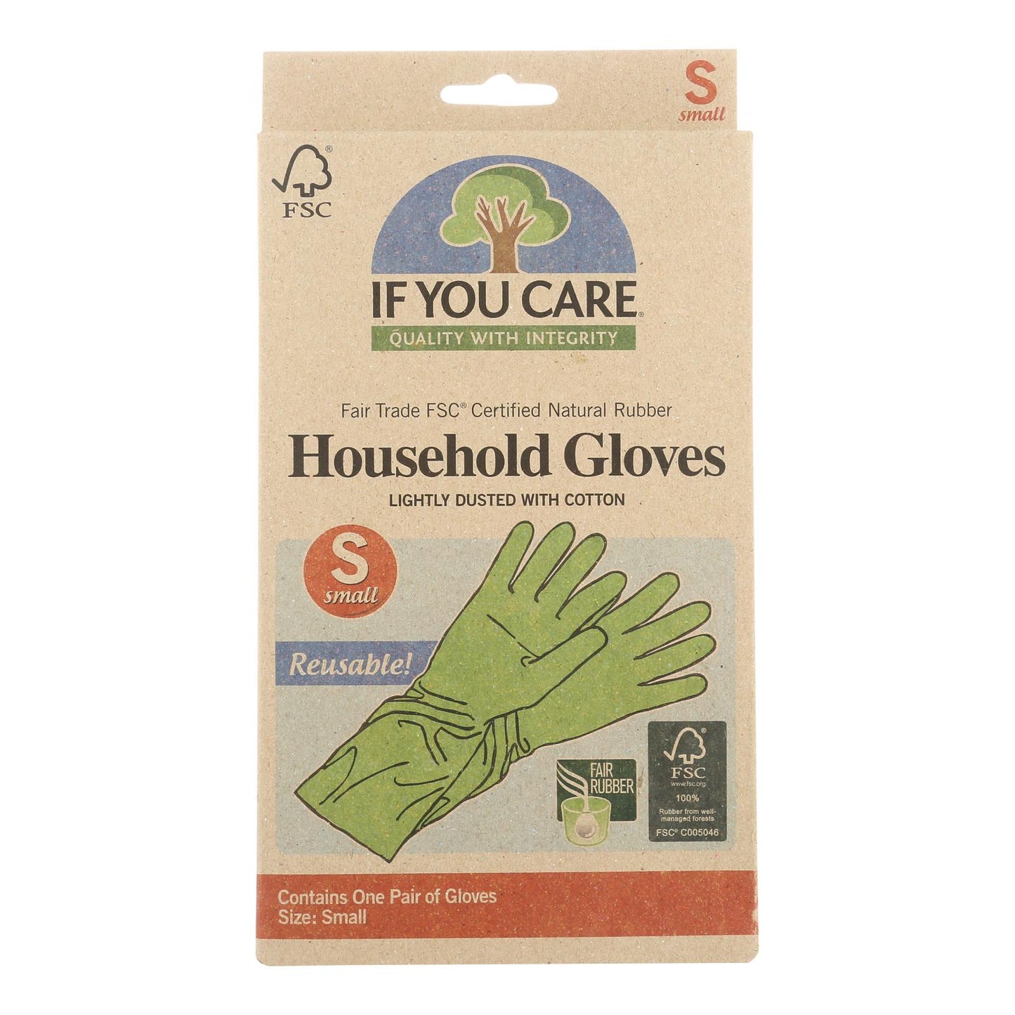 Guantes de limpieza para el hogar If You Care - Pequeños - 12 pares
