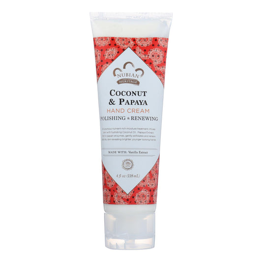 Nubian Heritage Hand Cream - Coconut & Papaya - 4 Oz