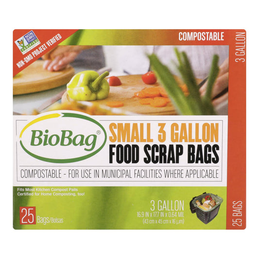 Biobag - 3 Gallon Compost/waste Bags - Case Of 12 - 25 Count