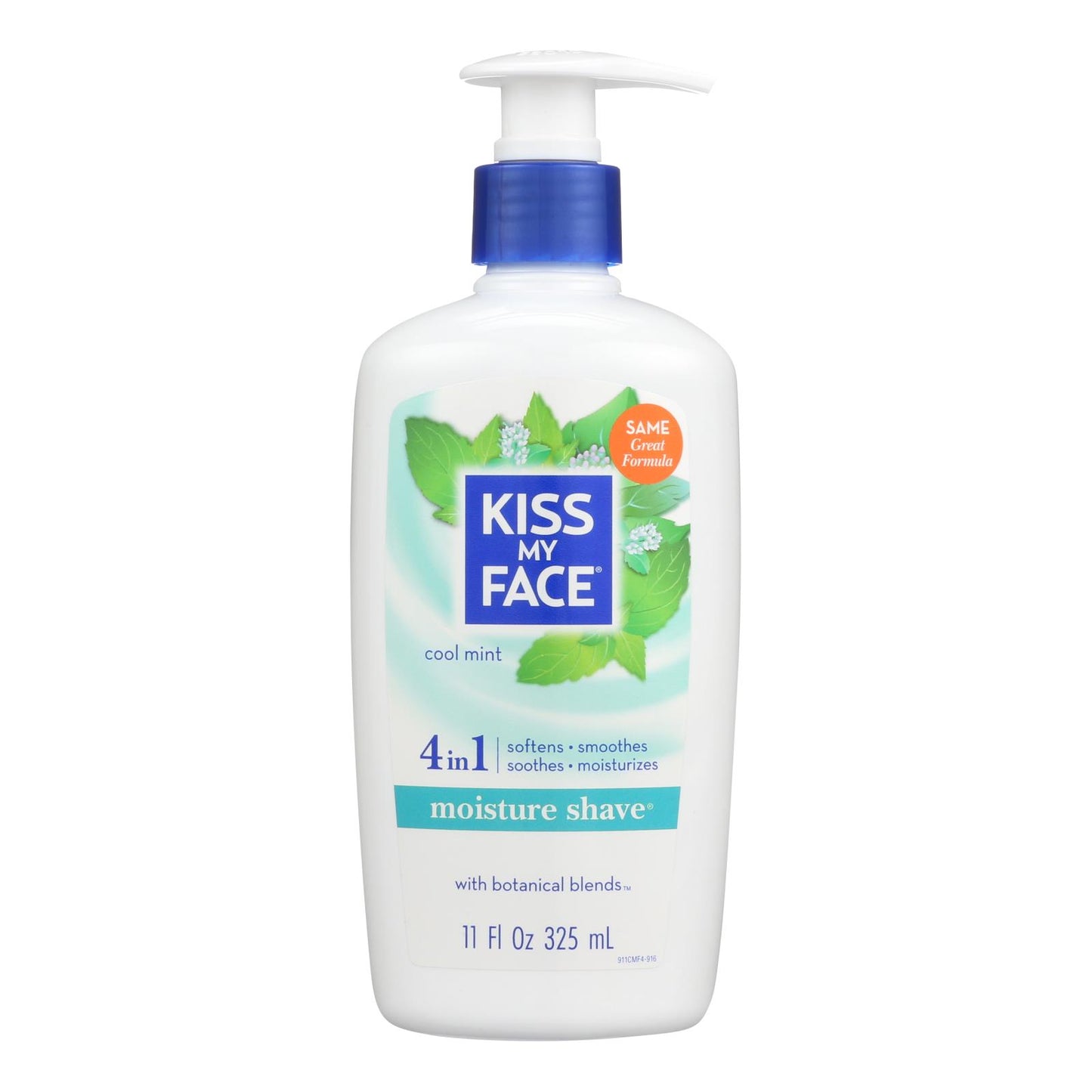 Crema de afeitar hidratante Kiss My Face con menta fresca, 11 onzas líquidas