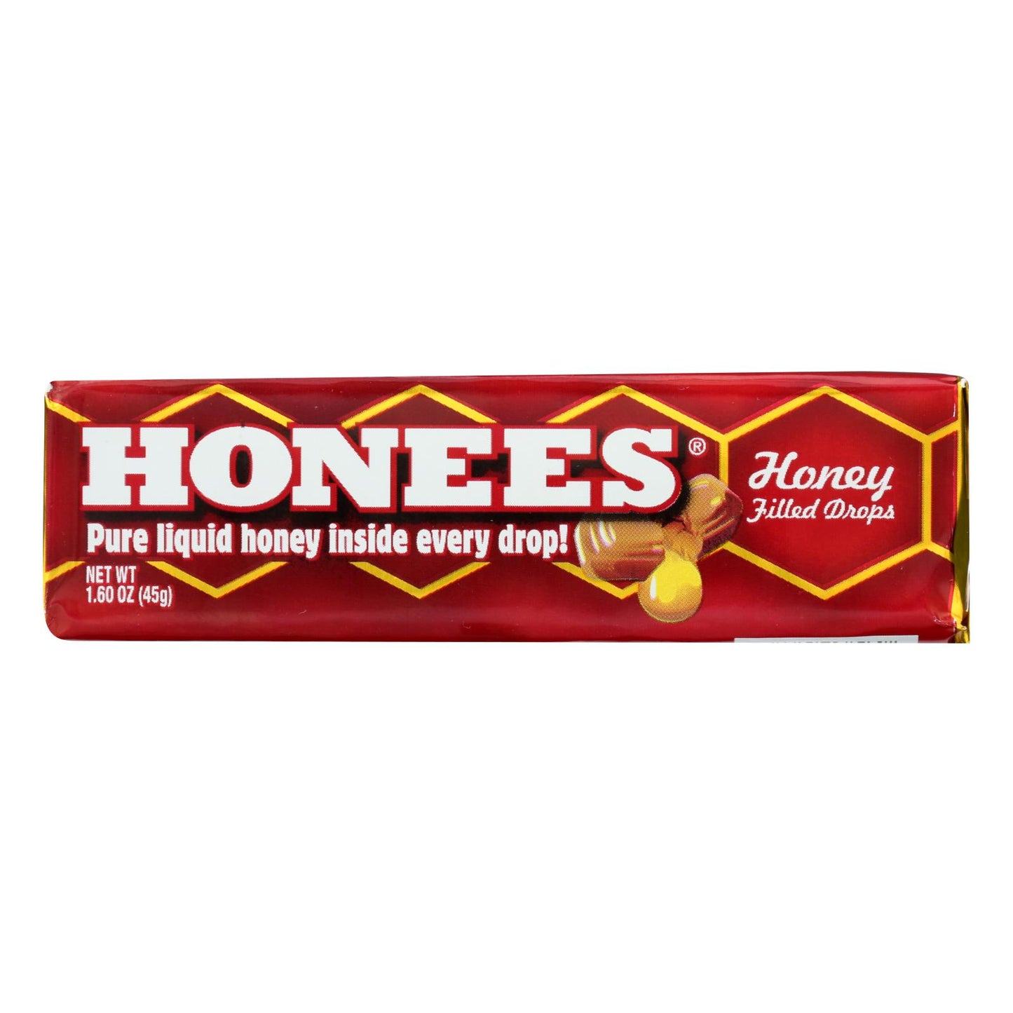 Gotas rellenas de miel Honees - Caja de 24 - 1.6 oz