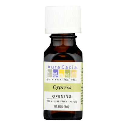 Aura Cacia - Aceite esencial de ciprés - 0,5 fl oz