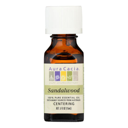 Aura Cacia - Aceite esencial - Sándalo - 0,5 oz