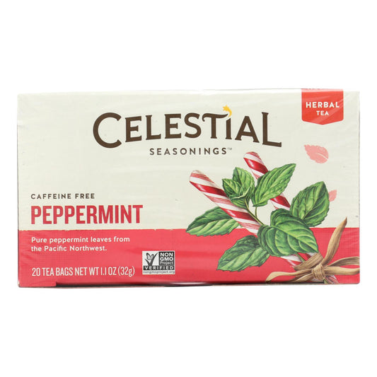 Té de hierbas con menta de Celestial Seasonings - 20 bolsitas de té - Caja de 6