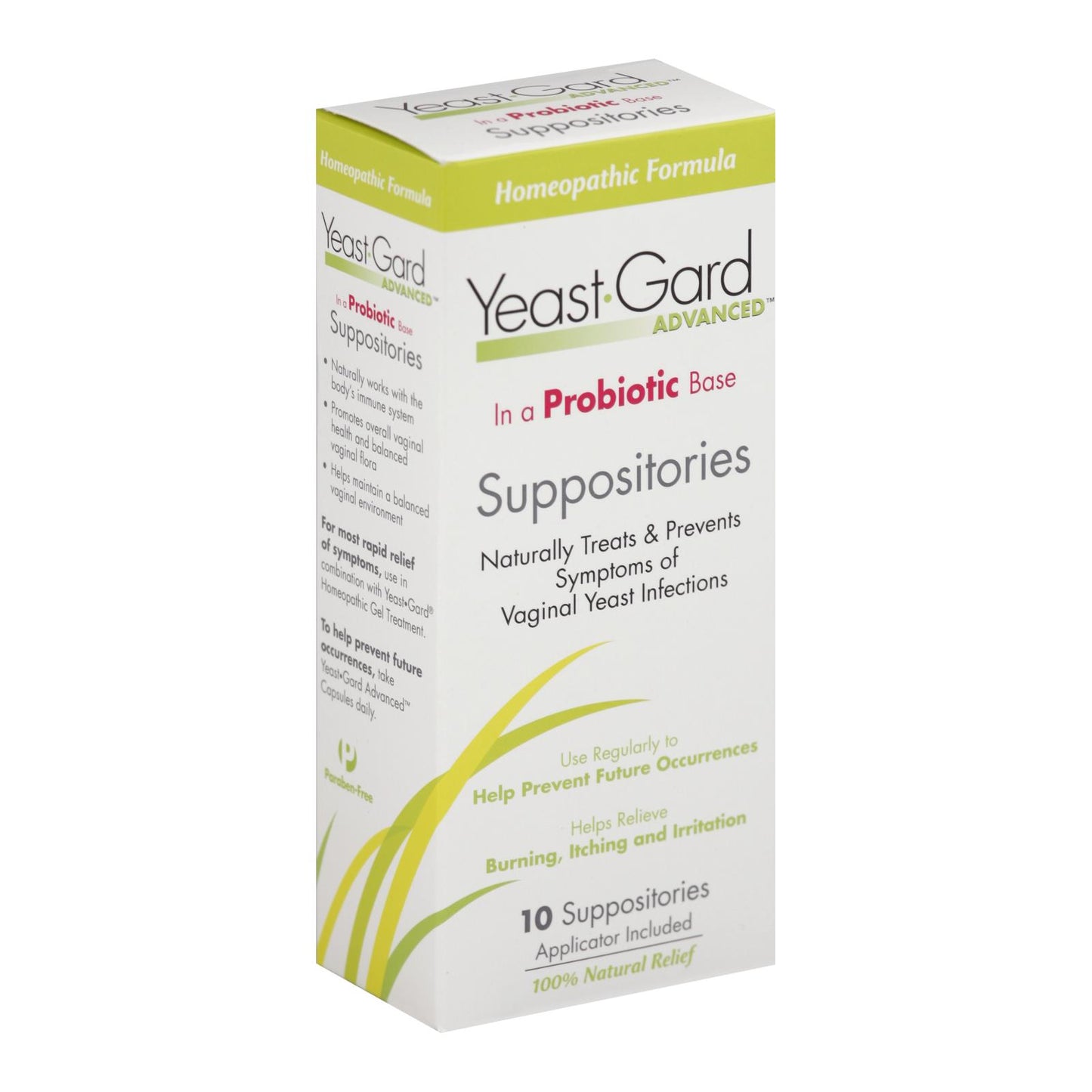 Supositorios avanzados Yeast-gard para la salud de la mujer: 10 supositorios