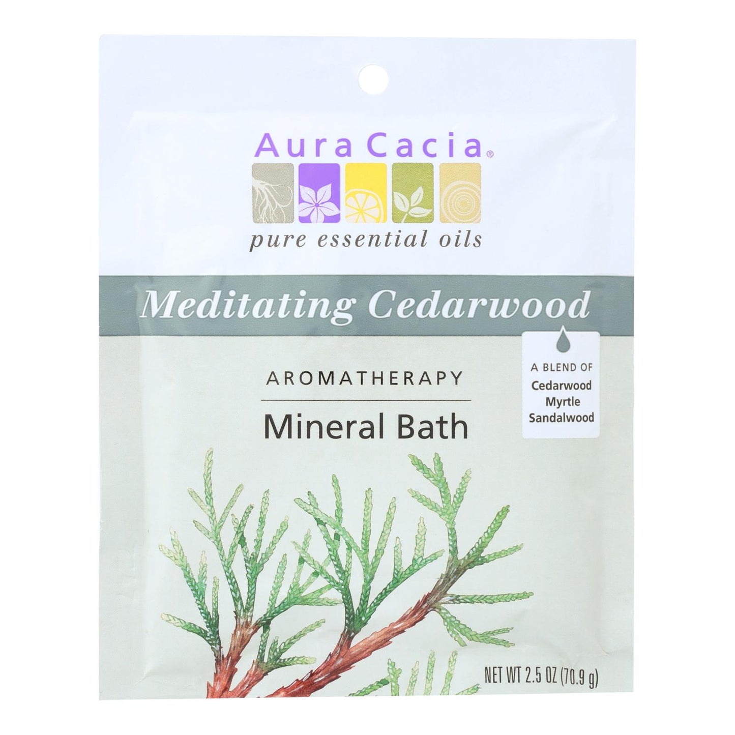 Aura Cacia - Aromatherapy Mineral Bath Meditation - 2.5 Oz - Case Of 6