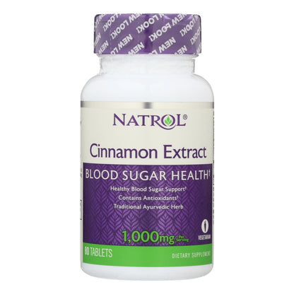 Extracto de canela de Natrol - 1000 mg - 80 comprimidos
