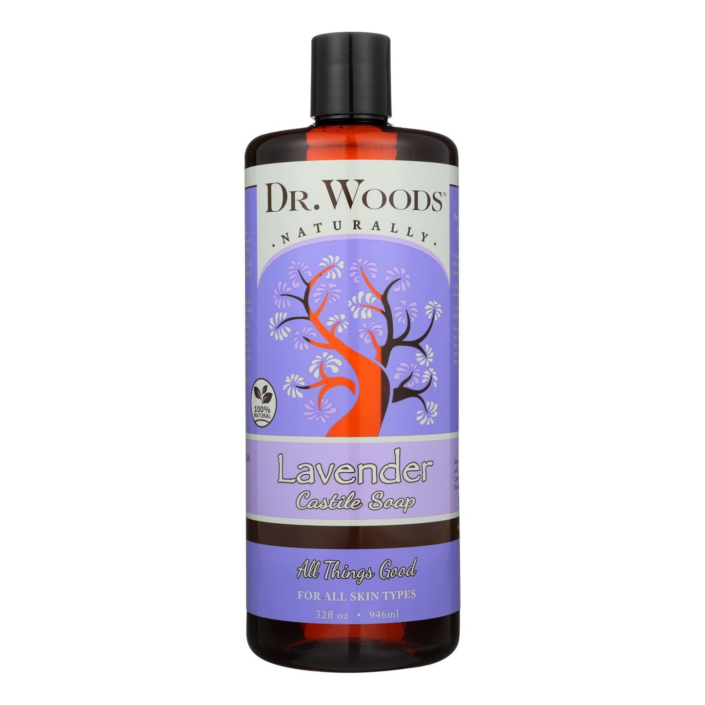 Jabón de Castilla calmante con lavanda del Dr. Woods, 32 onzas líquidas