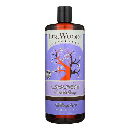 Jabón de Castilla calmante con lavanda del Dr. Woods, 32 onzas líquidas