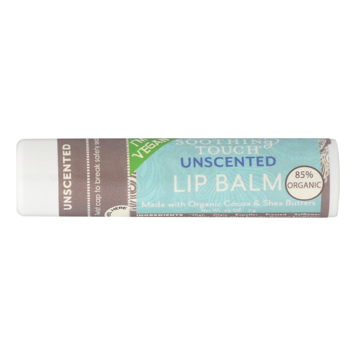 Soothing Touch Lip Balm - Vegan Unscented - Case Of 12 - .25 Oz