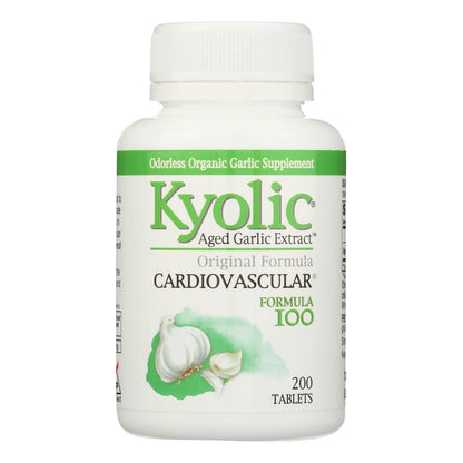 Kyolic - Extracto de ajo añejado Hi-po Fórmula original cardiovascular 100 - 200 comprimidos