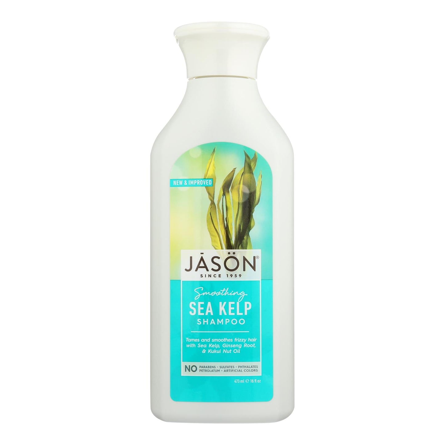 Champú natural puro Jason con algas marinas, 16 onzas líquidas