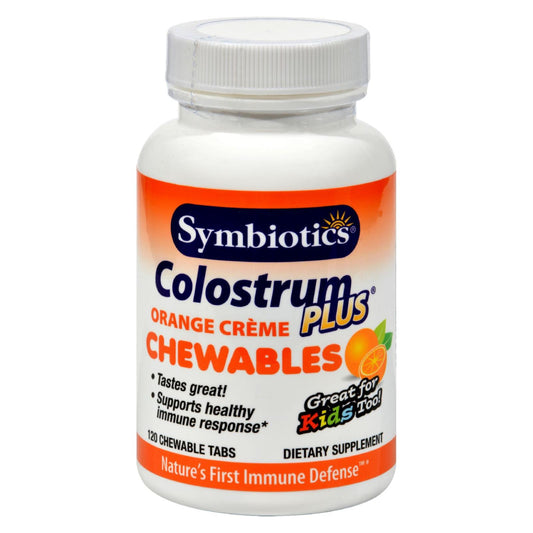 Symbiotics Colostrum Plus Naranja - 120 comprimidos masticables