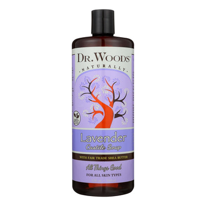 Jabón de Castilla calmante con lavanda Shea Vision de Dr. Woods - 32 oz