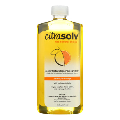 Citrasolv Natural Cleaner And Degreaser Concentrate - Valencia Orange - 16 Oz