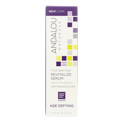 Andalou Naturals Age Defying Revitalize Serum Fruit Stem Cell - 1.1 Fl Oz