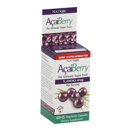 Natrol Acaiberry - 1000 mg - 75 cápsulas vegetarianas