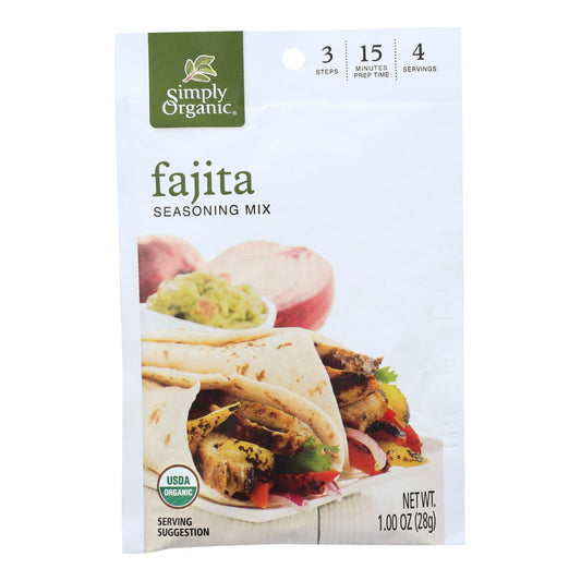 Simply Organic Seasoning Mix - Fajita - Case Of 12 - 1 Oz.