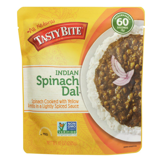 Tasty Bite Entree - Indian Cuisine - Spinach Dal - Indian - 10 Oz - Case Of 6