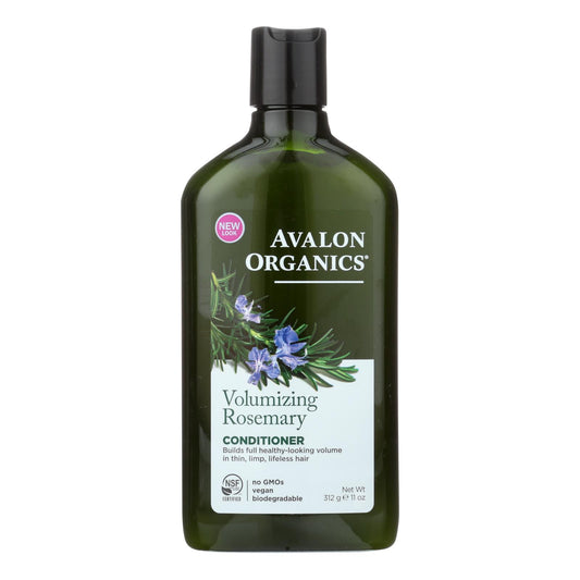 Acondicionador voluminizador con proteína de trigo y aceite de babasú y romero de Avalon Organics, 11 onzas líquidas