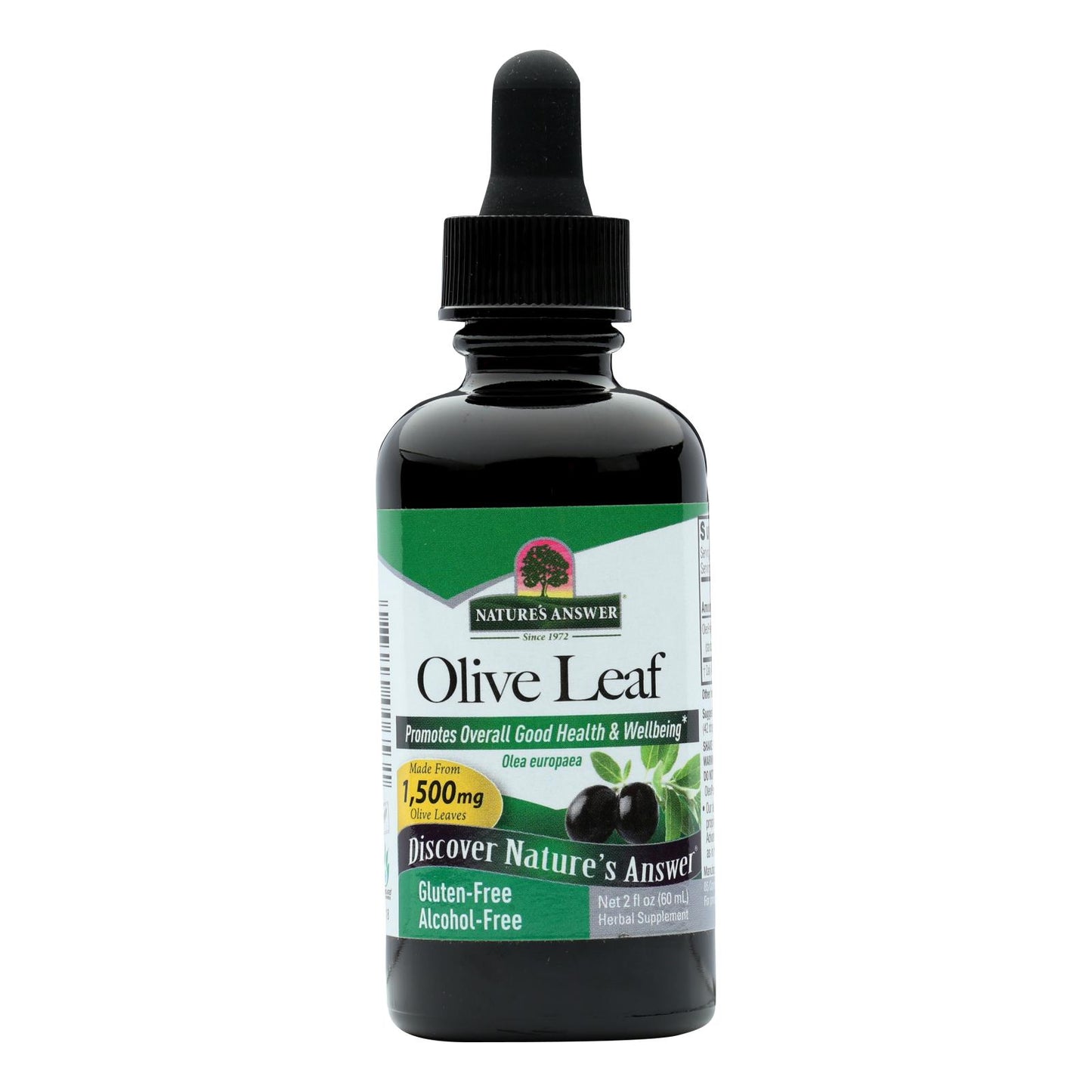 Nature's Answer - Oleopeína de hoja de olivo sin alcohol - 2 fl oz