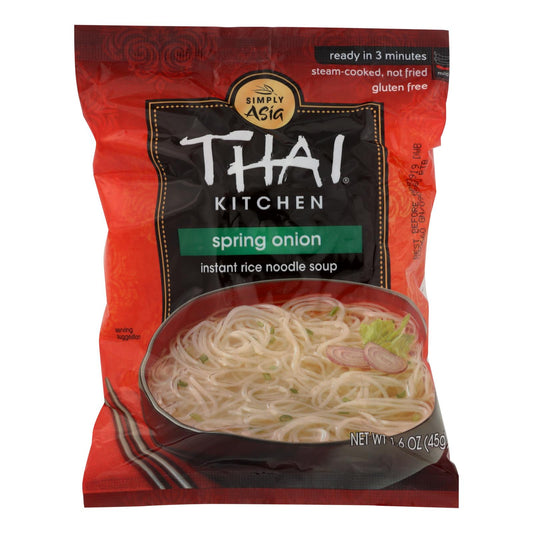 Sopa de fideos de arroz instantánea Thai Kitchen - Cebolleta - Suave - 1.6 oz - Caja de 6