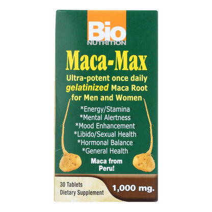 Bio Nutrition - Maca-max - 1000 Mg - 30 Tablets