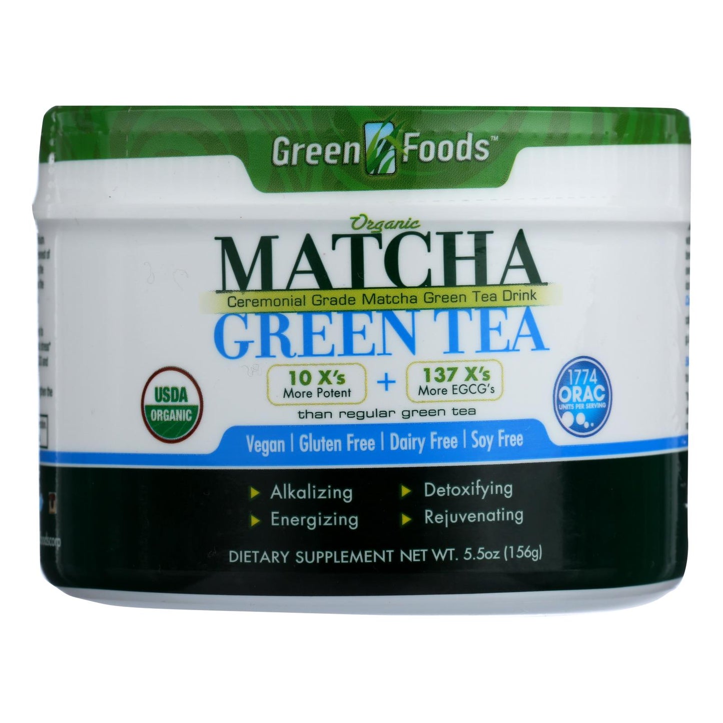 Té verde matcha orgánico de Green Foods - 5,5 oz