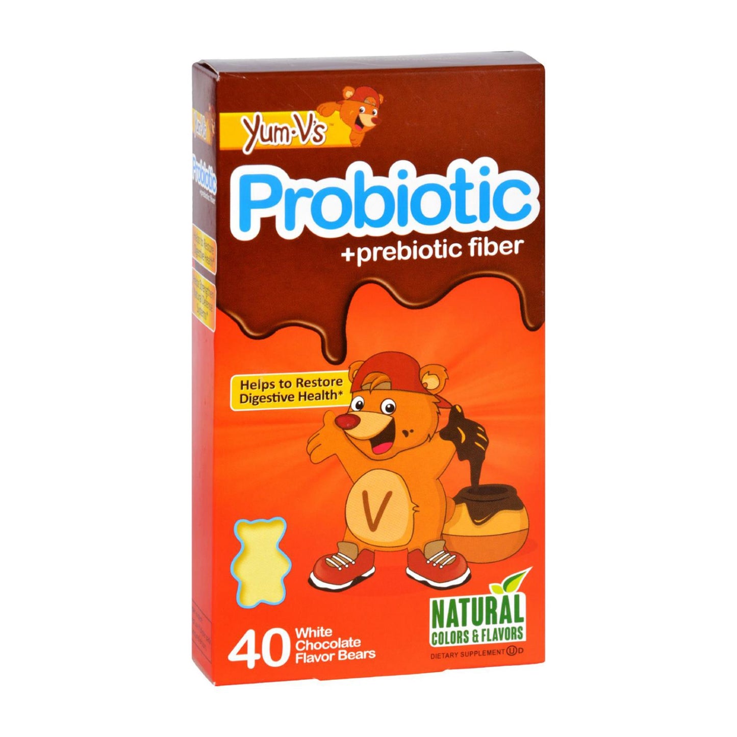 Yum V's Probiotic Plus Prebiotic Fiber Vainilla - 40 Ositos